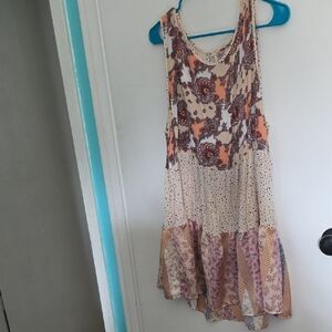 Entro Multicolor Patchwork Tunic or Mini Dress